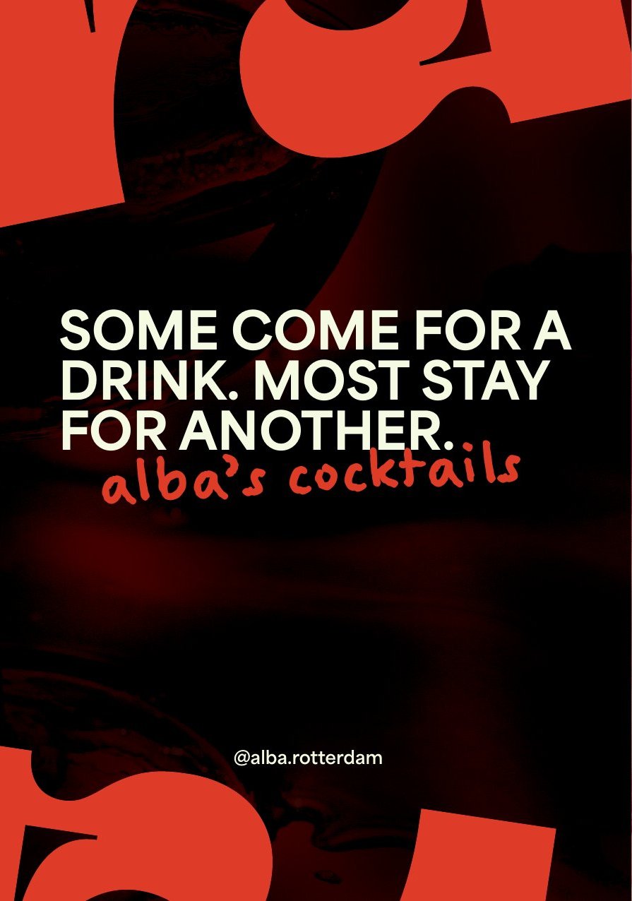 Drankenkaart van Alba Rotterdam - bekijk de drankjes